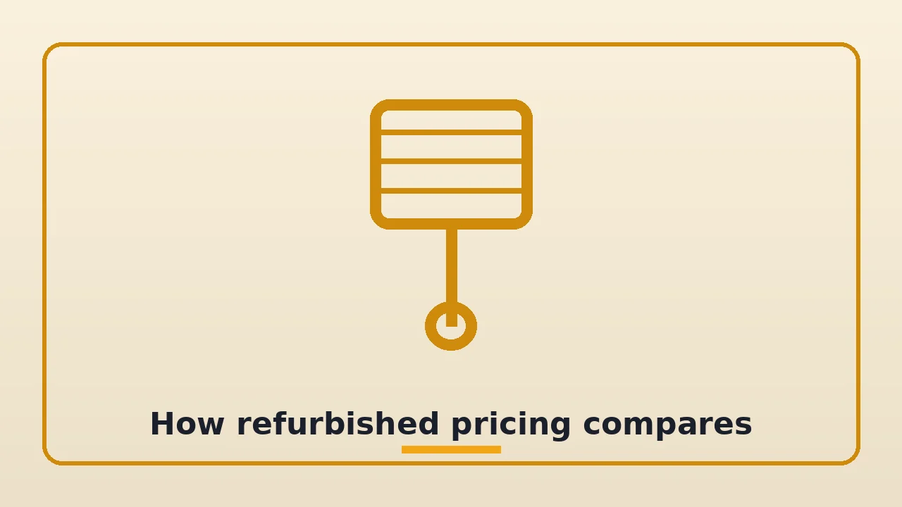 How refurbished pricing compares, illustrated